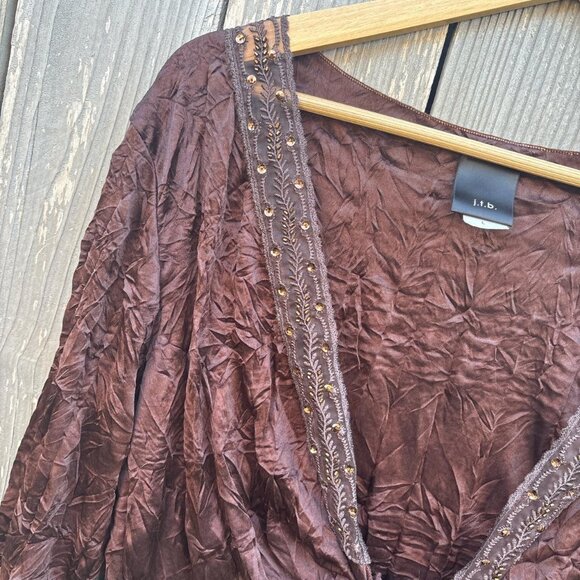 Women's Brown Crop-top - Picture 7 of 8